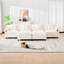 Canapé modulaire en U avec repose-pieds mobile pour salon, chambre à coucher-2086603601