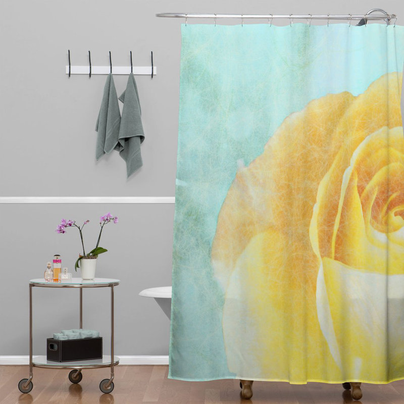 Ensemble de rideau de douche Studebaker, Bleu / Jaune