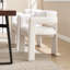 Fauteuil de salle à manger rembourré moderne avec dossier de 19 po de hauteur H 19 po-518949215