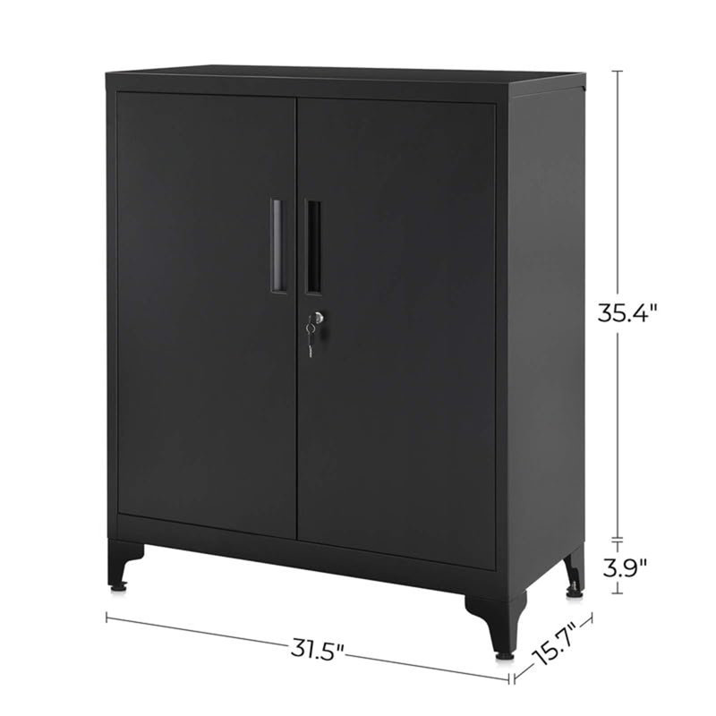 Lylliana Single Storage Cabinet ( H x W x D), Black