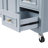 52'' Kitchen Island With Drop Leaf, Embossed Texture Kitchen Island On Wheels With Spice Rack, Towel Rack, 2 Doors And 5 Drawers, Kitchen Storage Cart With Adjustable Shelf For Kitchen, Blue Grey