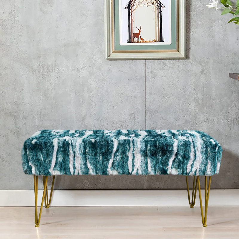 Markie Upholstered Ottoman, Deep Teal