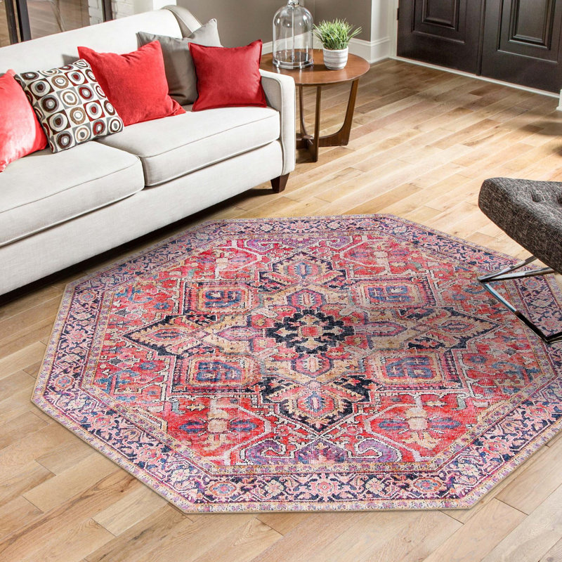 Oppie Moroccan Indoor Rug, Octagon 5'1"