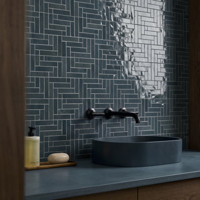 Virello 7.87 in. x 15.74 in. Glossy Ceramic Mosaic Wall Tile (8.6 Sq. Ft. / Sheet)