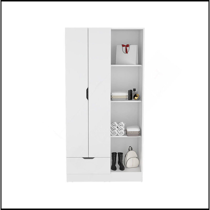 Armoire Dover, chambre à coucher, blanc, Blanc