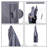 Patio Umbrella Cover With Rod For 7 To 11 Ft Umbrellas & 15 Ft Double-Sided Umbrellas, 600D Protective Waterproof Cover With Zipper, Gray
