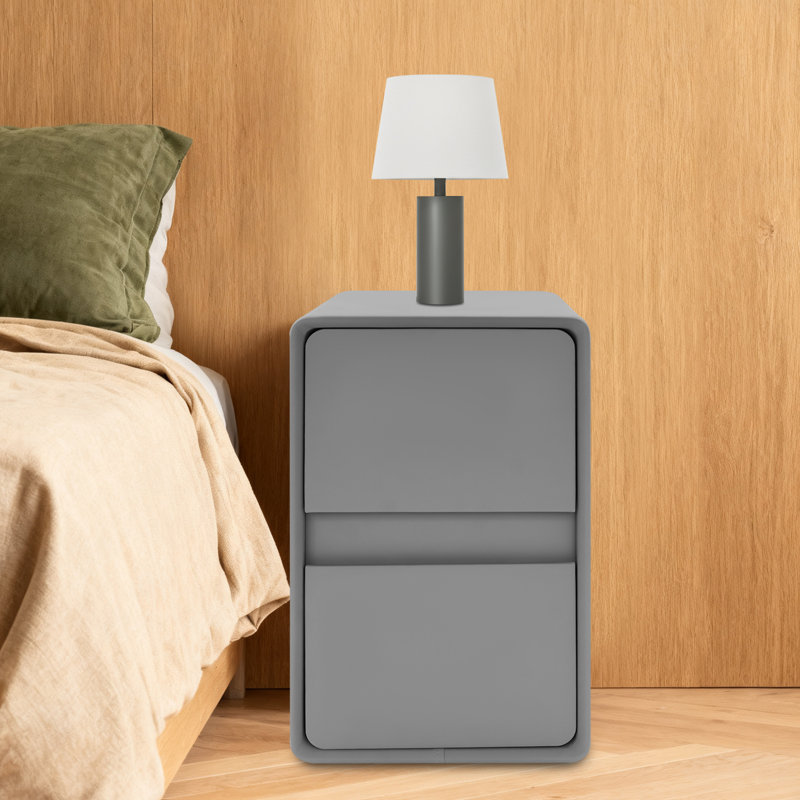 Table de chevet moderne étroite, armoire de chevet, armoire de rangement pour chambre à coucher, Gris