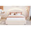 Grand lit plateforme tapissier Teddy