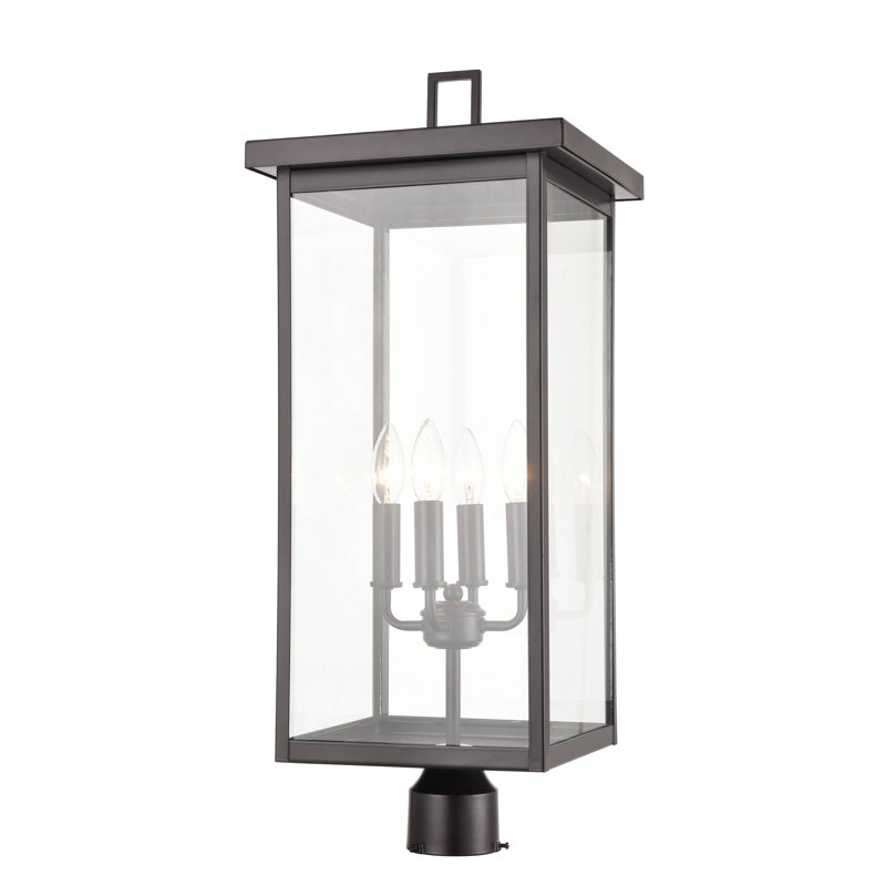 Schwager 4 Light 30" Tall Outdoor Single Head Post Light, Bronze
