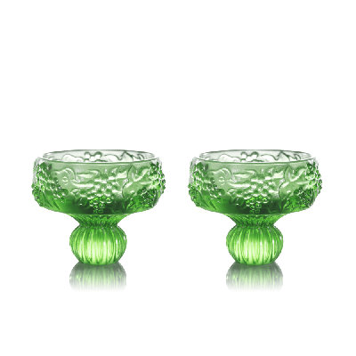 LIULI Living, Sake Glass, Shot Glass | Always the Right Time- Grape (set of 2)