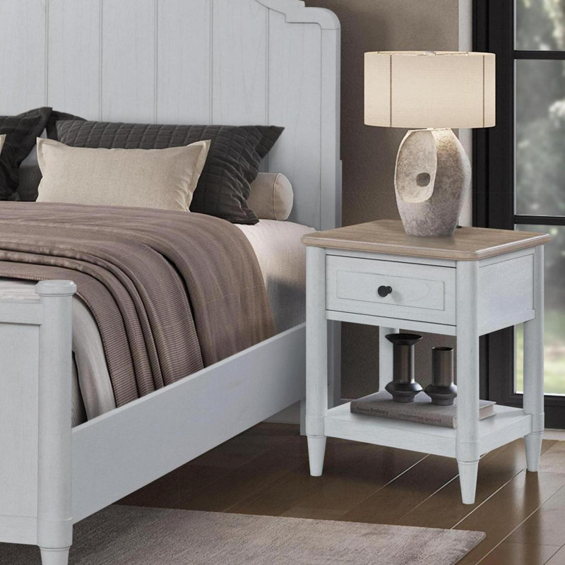 Petite table de chevet, Blanc