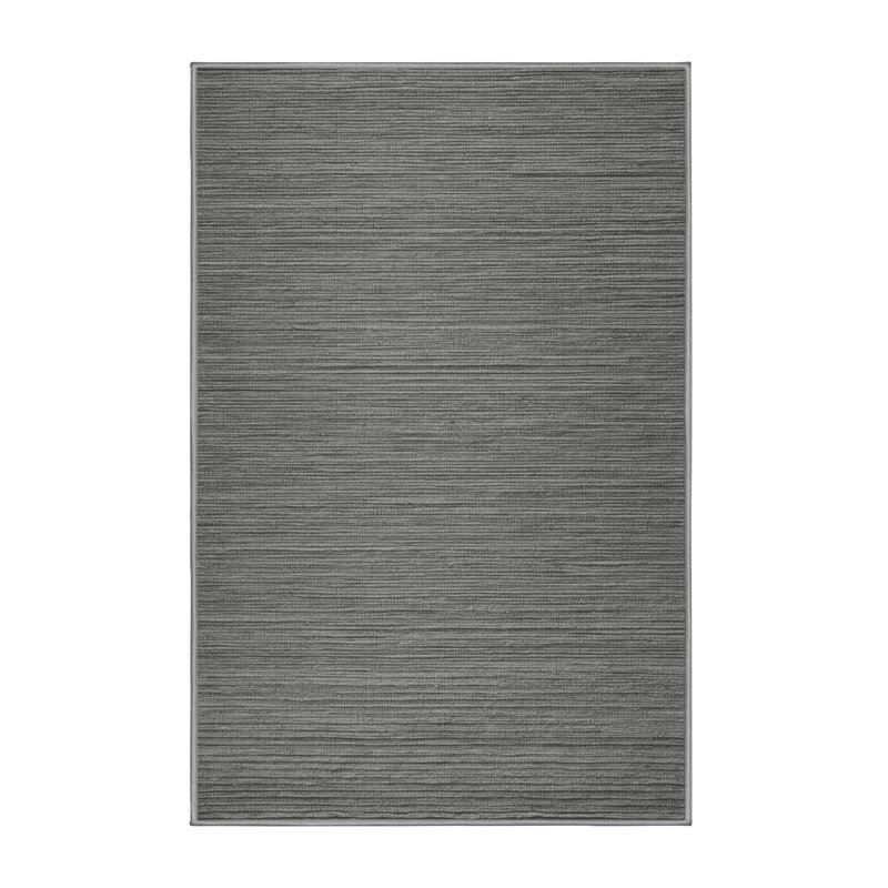 Tapis gris uni lavable à la machine, Tapis de couloir 2 pi x 4 pi