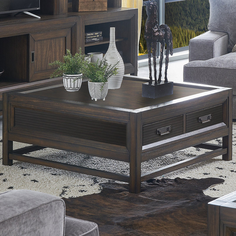 2-drawer Coffee Table, No Assembly Required, Two-Tone Finish