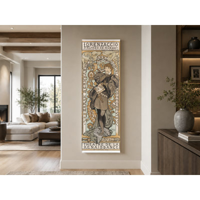Lorenzaccio 1896, affiche de théâtre - Art nouveau, art mural sur toile rétro - Art mural sur toile