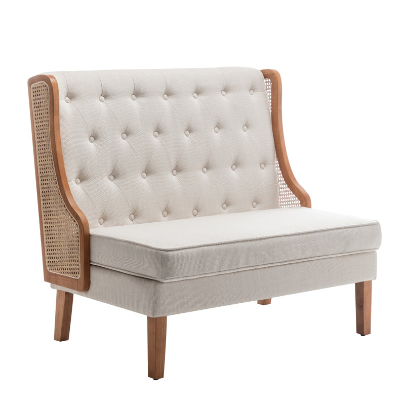 Adeele 44'' Reception Loveseat, Ivory