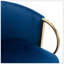 Ensemble de 30 tabourets de bar de 30 pouces avec repose-pieds chromé et base en velours + tabouret de bar simple Golden Leg, bleu