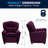 Contemporary Kids Recliner with Cup Holder-56801088