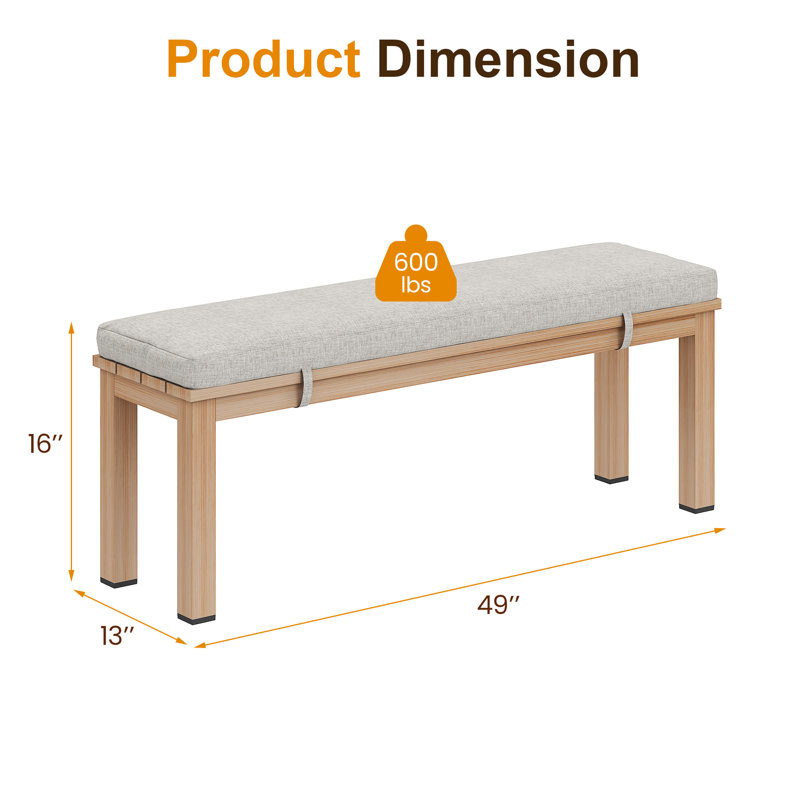 Deidre Outdoor Bench, Tan