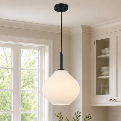 Luminaire suspendu en verre 1 lumière Jonny