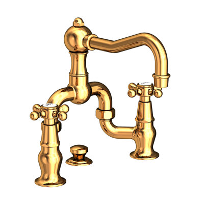 Chesterfield Bathroom Bridge Faucet with Drain Assembly