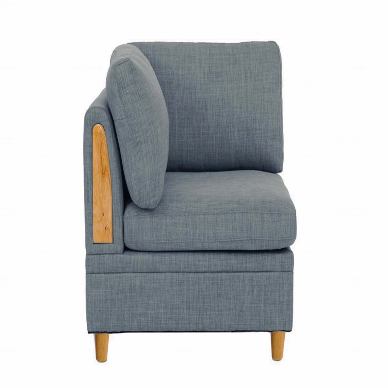 Canapé d'angle rembourré en tissu Dorris, Gris