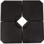 Poids de la base du porte-parapluie robuste - capacité de 264 lb, noir, contre les intempéries 39,37 po, base
