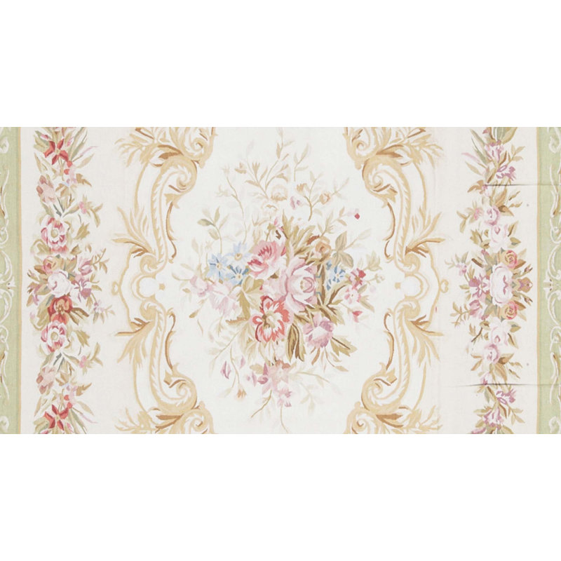 Tapis beige noué à la main de haute qualité