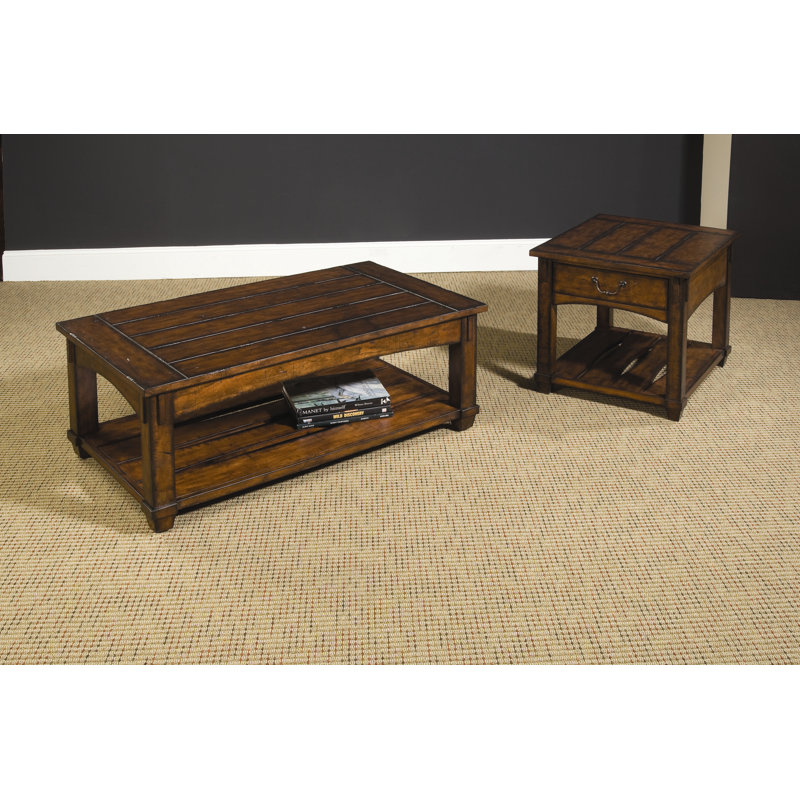 Fort Bragg Glass Top Coffee Table
