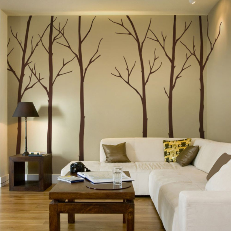 Adhésif décoratif arbres d'hiver, H 120 po x l 41 po
