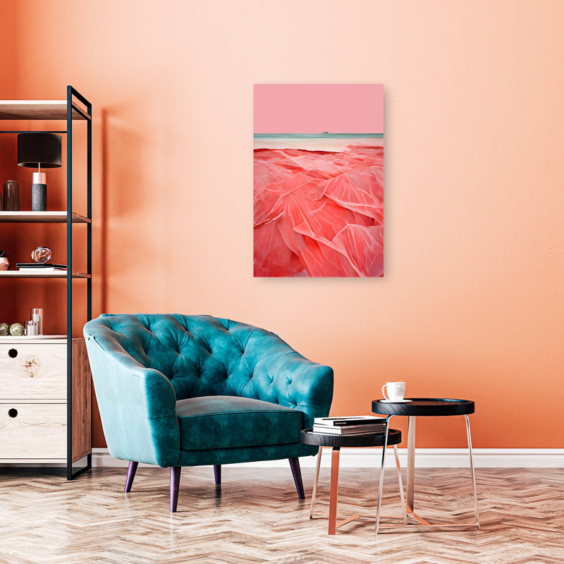 «Crimson Dreams», reproduction d'art mural côtier abstrait, H 36 po x l 24 po