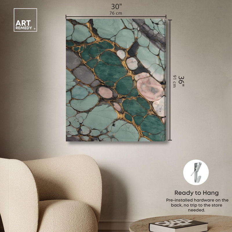 Impression sur toile Marode World II Geode par Art Remedy, galerie tendue, 30 x 36, H 36 po x l 30 po