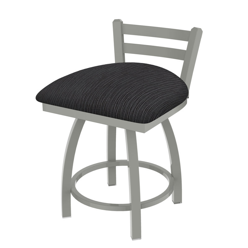 Tabouret de coiffeuse en métal Jackie, Nickel anodisé, Fabric-Graph Cork