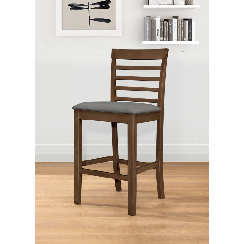 Ance 4-Person Solid Wood Square Counter Height Dining Set, Brown