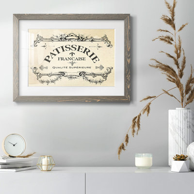 Étiquette française antique I - reproduction de cadre photo unique