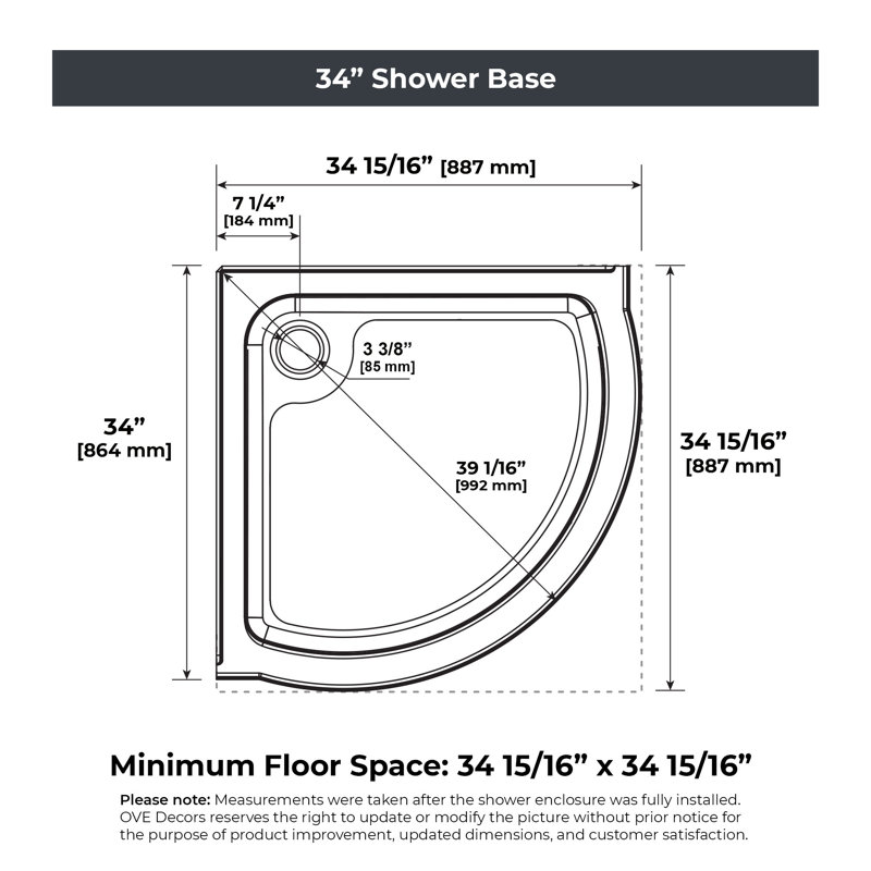 Breeze 35 in. L x 35 in. W x 76.18 in. H Round Corner Shower Kit in Satin Nickel, Frosted Sliding Door, Walls and Pan, Nickel
