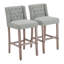 Upholstered Bar Stool with Solid Wood Frame-656689105