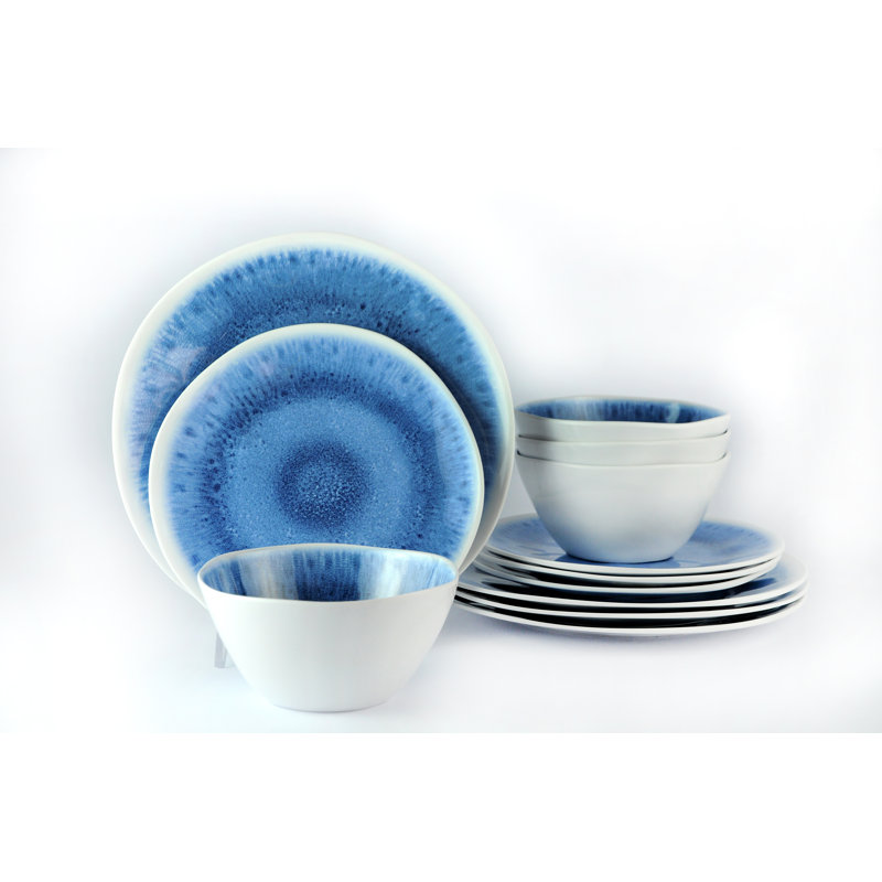 Huerta Melamine Dinnerware - Service for 4, Indigo