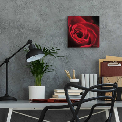 «The Red Rose I» par Lori Deiter, art mural en verre acrylique