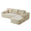 Canapé modulaire modulaire avec méridienne et poches latérales Aucun assemblage requis pour un confort ultime-129580642-129580639