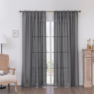 Paire de rideaux semi-transparents Dabachi