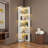 Chris 5-Tier Corner Bookcase with LED Lights-117512210