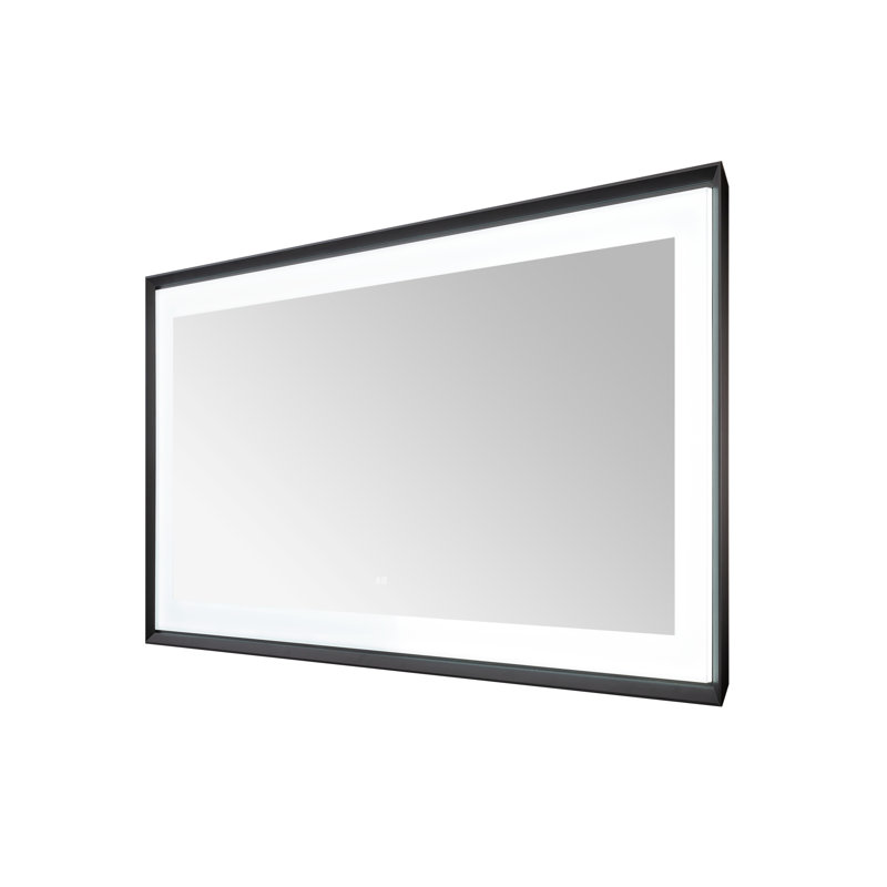 Madison l 72 po x H 36 po x P 2,28 po, miroir à cadre mince avec lumière DEL, désembueur, éclairage à 3 températures de couleur, installation murale verticale ou horizontale