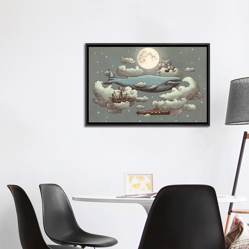 # 1, art sur toile, Encadrement noir décoloré, H 26 po x l 40 po x P 1,5 po