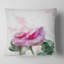 Tige rose rose avec éclaboussures de peinture - coussin imprimé floral-30746162-30746165