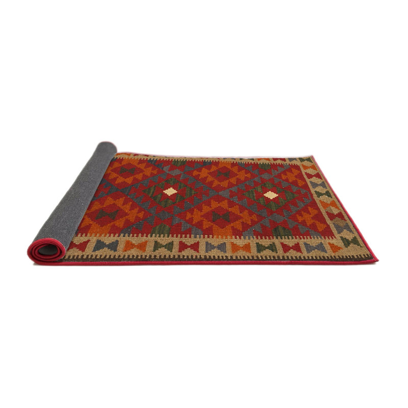 Tapis rouge / brun Southwestern, Rond 7 pi
