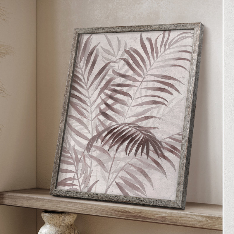 «Inverted Island Palms I», reproduction encadrée - bois massif, H 11 po x l 9 po