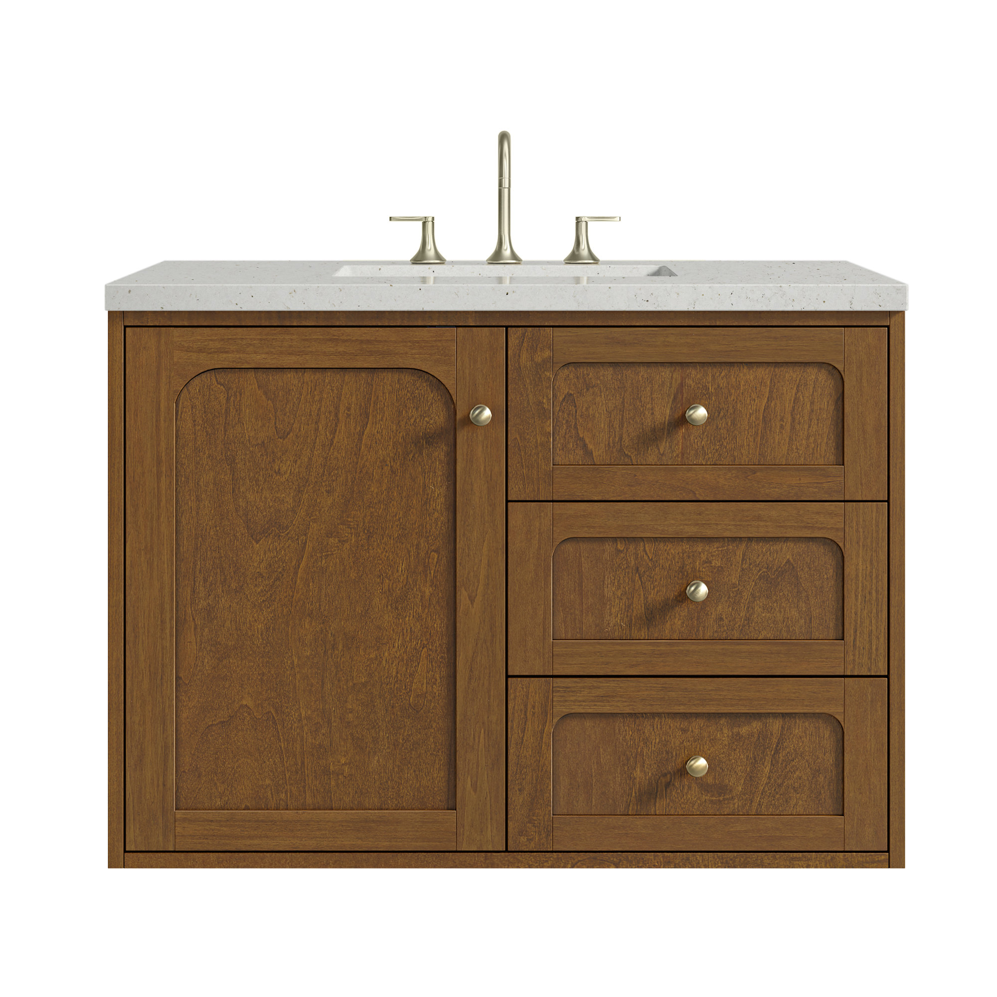 Laurent 36'' W Single Vanity, Lime Delight, Honey Brown, 8" Widespread
