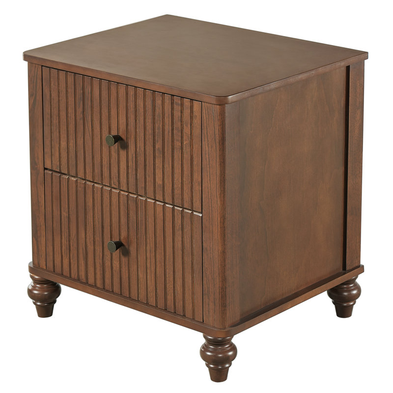 Table de chevet Bennett Mid-Century, Noyer, 1