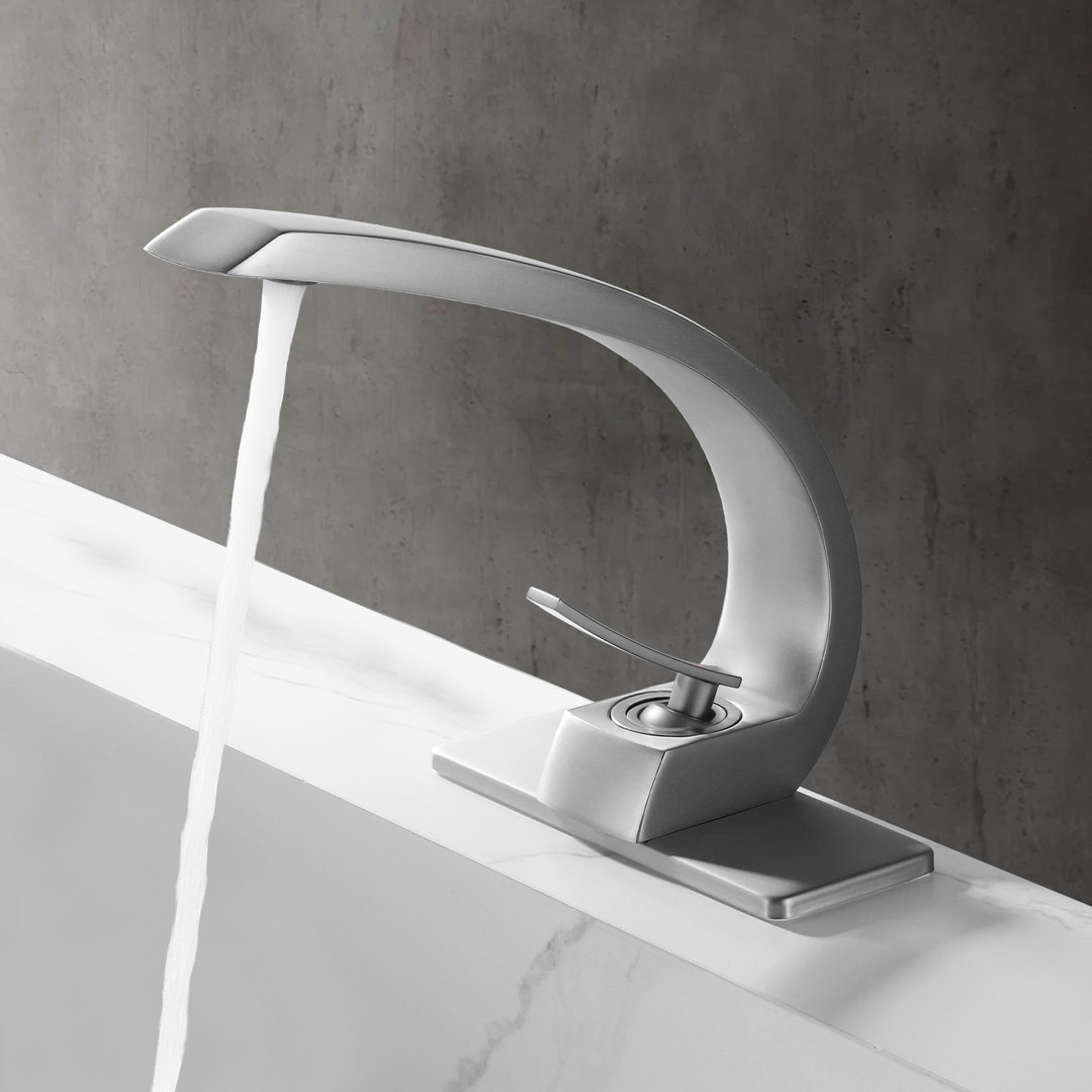 Single-Handle Bathroom Faucet, Single Hole Bathroom Sink Faucet with Drain Assembly RBROHANT 