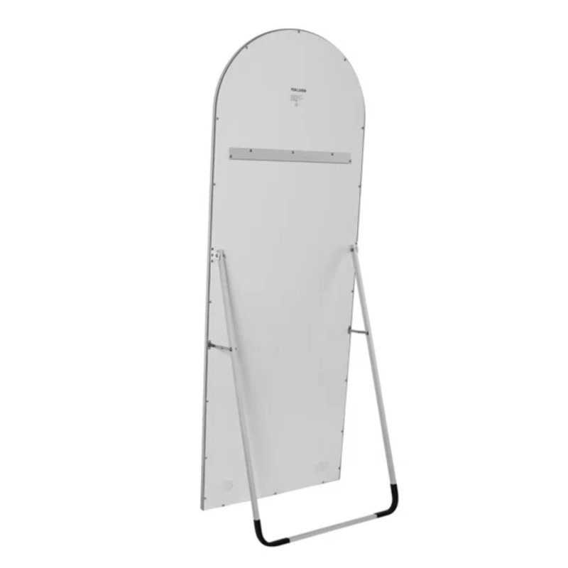 Stage Lite Arch Full Length Vanity with LED Strip Light and Soft Touch Sensors, Super Slim Mirror, Silver